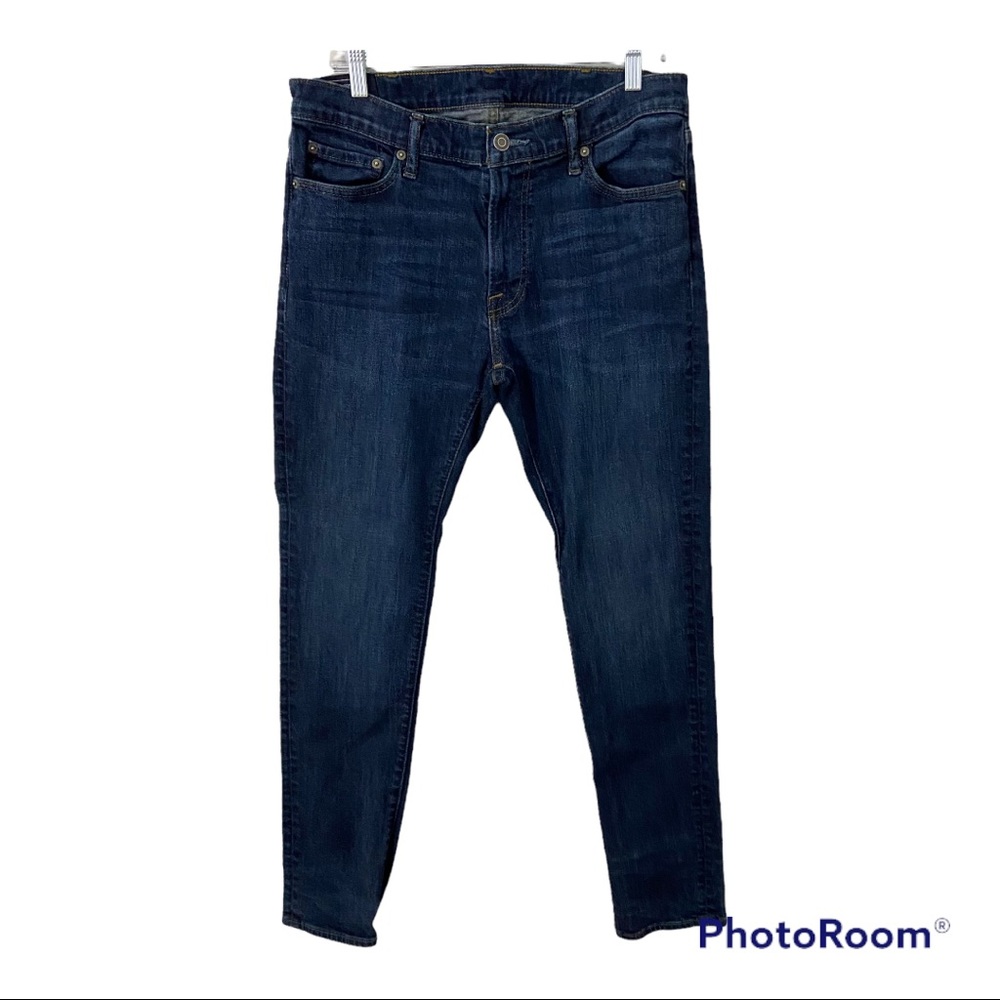 Men's Abercrombie & Fitch Langdon Slim Stretch Jeans Size 36X32 Dark Wash